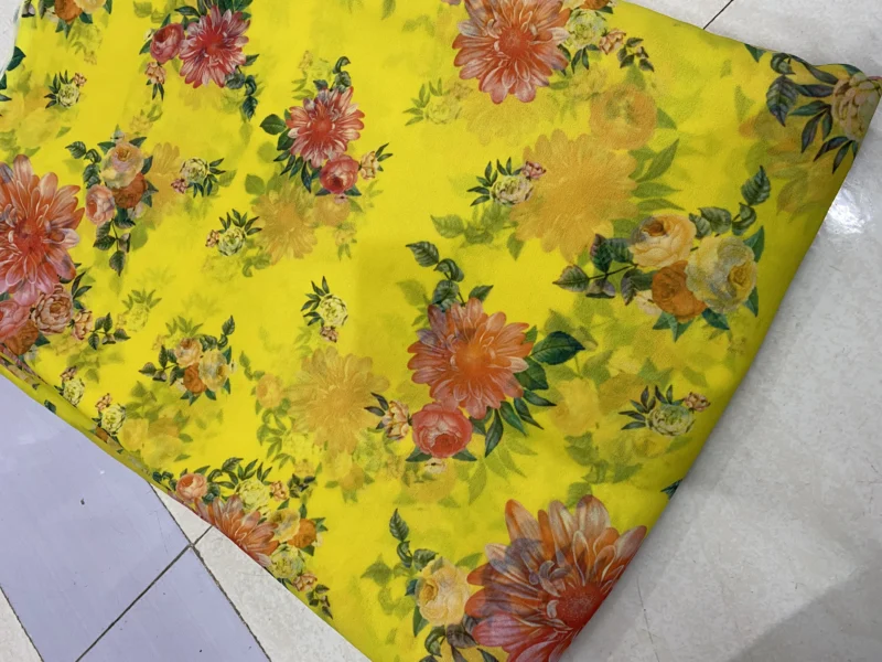 Sabyasachi inspired digital print faux georgette fabric 8211 44 - High-Quality Fabric