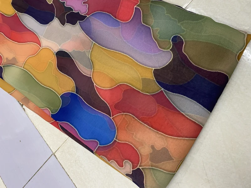 Sabyasachi inspired digital print faux georgette fabric 8211 44 - High-Quality Fabric