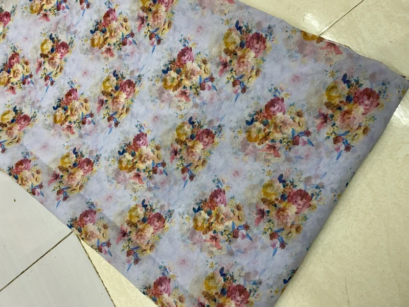 Sabyasachi inspired digital print faux georgette fabric 8211 44 - High-Quality Fabric