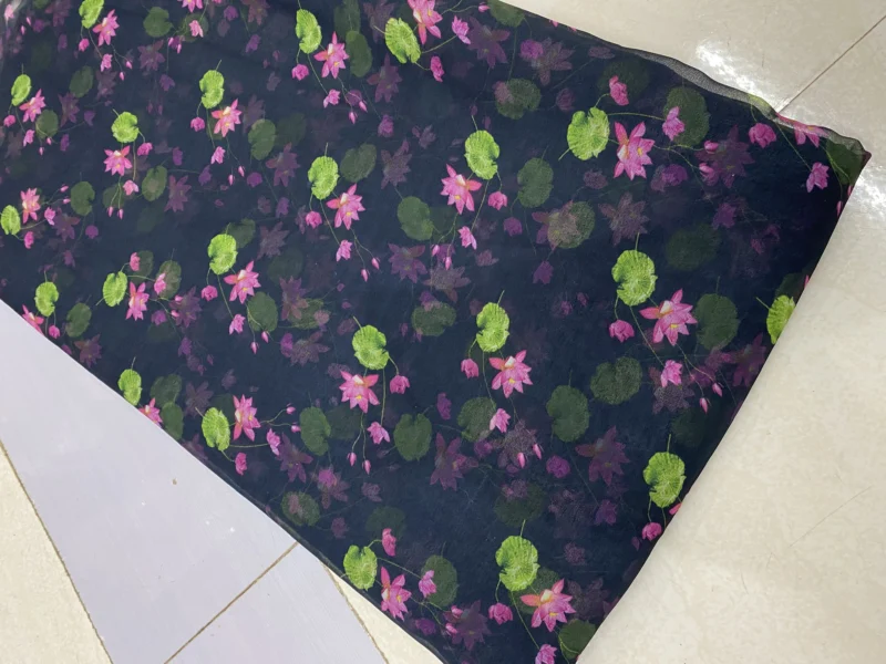 Sabyasachi inspired digital print faux georgette fabric 8211 44 - High-Quality Fabric