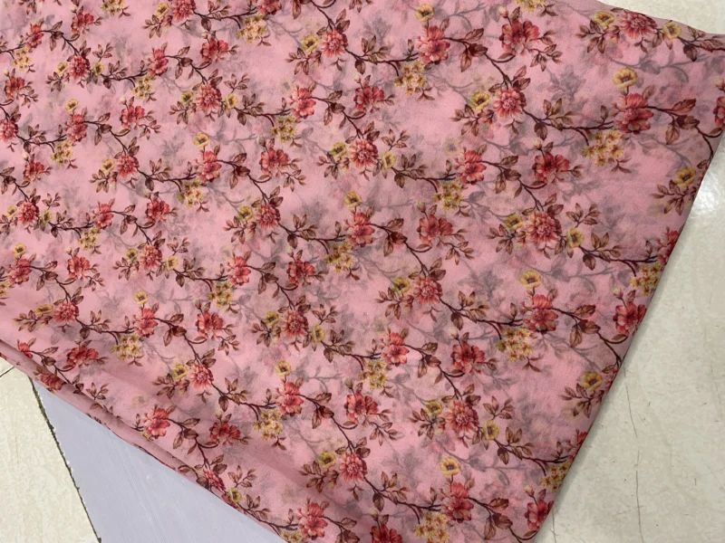 Sabyasachi inspired digital print faux georgette fabric 8211 44 - High-Quality Fabric