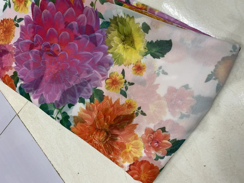 Sabyasachi inspired digital print faux georgette fabric 8211 44 - High-Quality Fabric