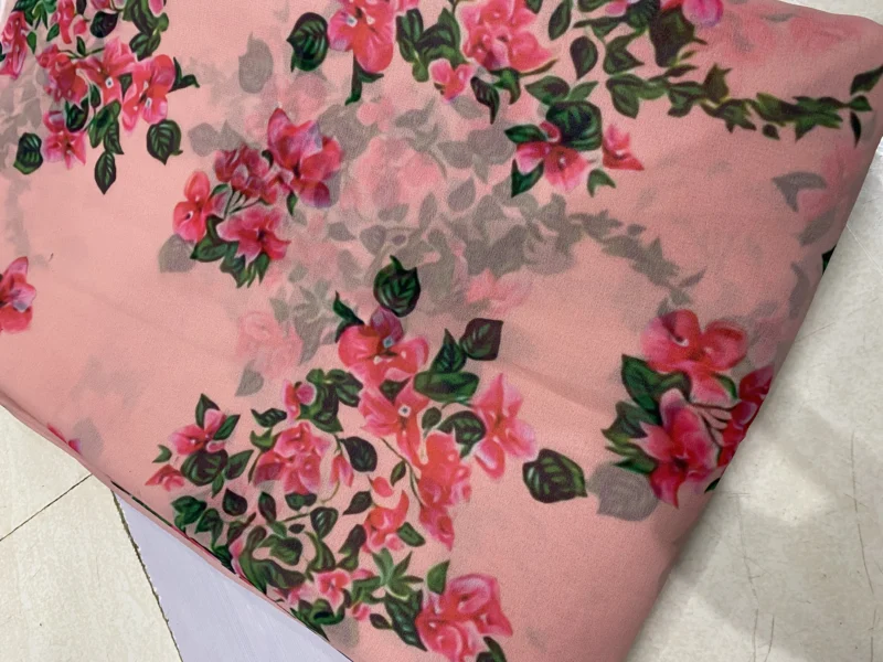 Sabyasachi inspired digital print faux georgette fabric 8211 44 - High-Quality Fabric