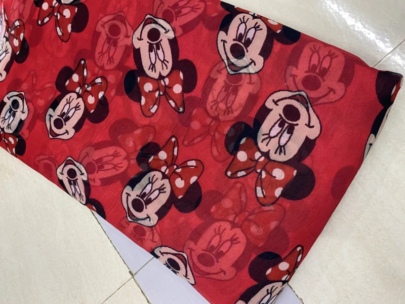 Sabyasachi inspired digital print faux georgette fabric 8211 44 - High-Quality Fabric