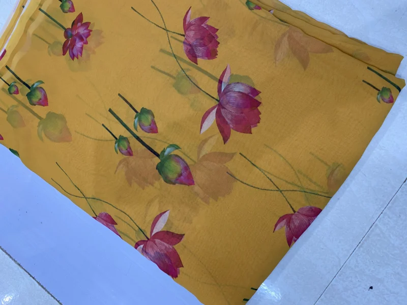 Sabyasachi inspired digital print faux georgette fabric 8211 44 - High-Quality Fabric