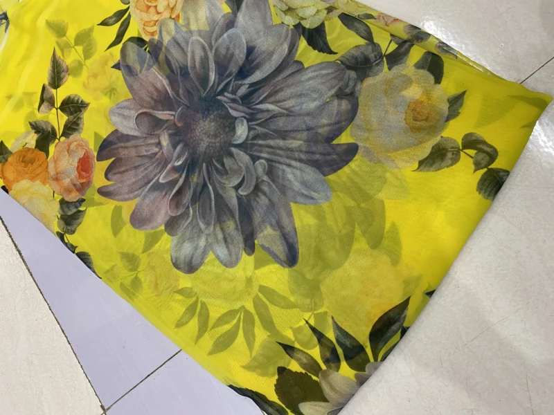 Sabyasachi inspired digital print faux georgette fabric 8211 44 - High-Quality Fabric