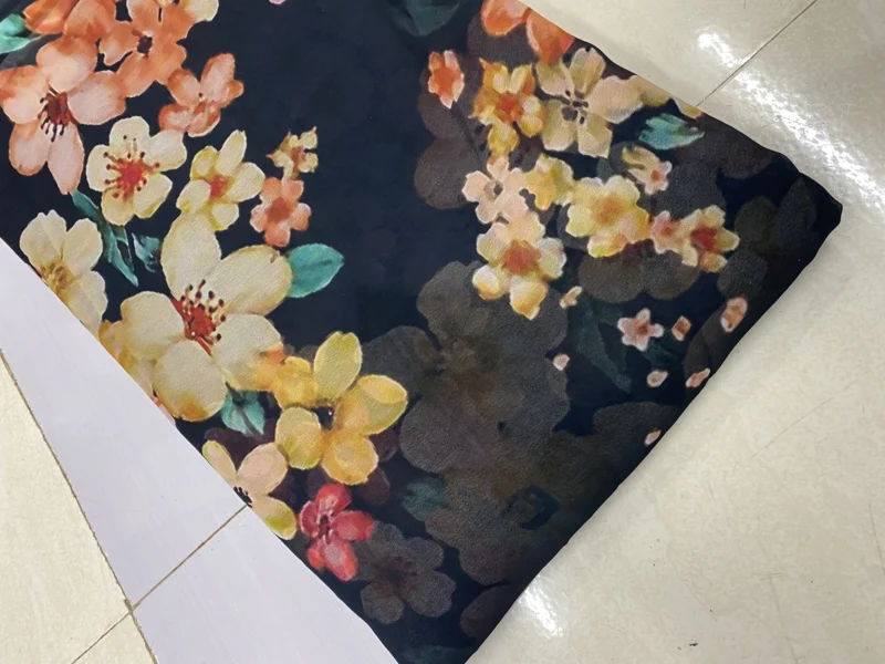 Sabyasachi inspired digital print faux georgette fabric 8211 44 - High-Quality Fabric