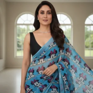 Sabyasachi inspired digital print faux georgette fabric 8211 44 - High-Quality Fabric