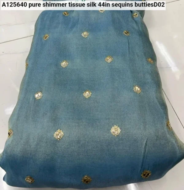 Search online for pure shimmer tissue silk 44in sequins butties - High-Quality Fabric