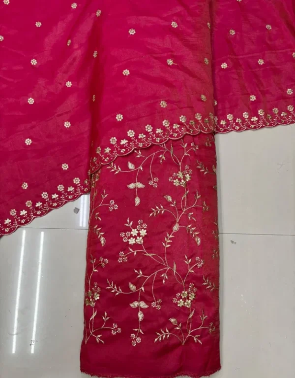 Shimmer tissue silk fabric with heavy sequence 038 dupatta - High-Quality Fabric