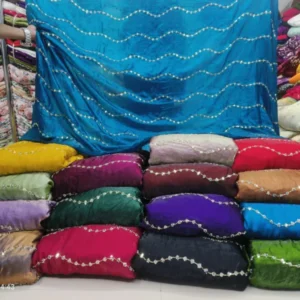 Space silk fabric with handwork leheriya a125570 - High-Quality Fabric