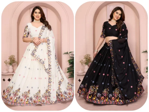 Star georgette embroidered lehenga choli set 8211 festive 038 elegant - High-Quality Fabric
