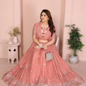 Star georgette stitched lehenga set embroidery work - High-Quality Fabric