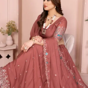 Thar georgette stitched lehenga set embroidery work - High-Quality Fabric