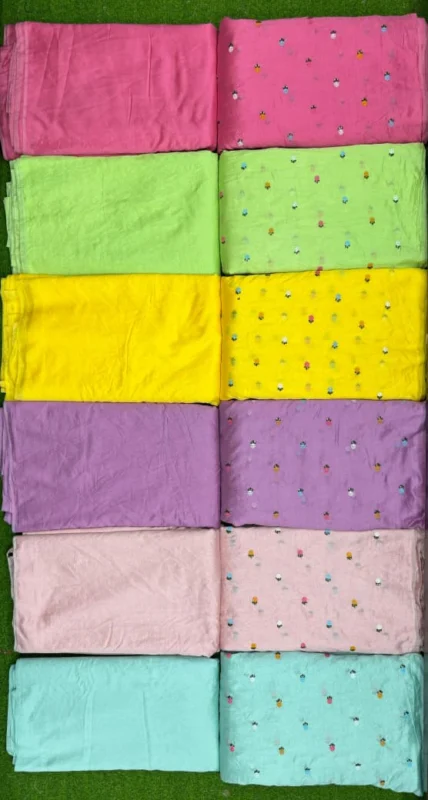 Texture of pure mul chanderi fabric