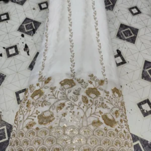 A131800 pure dyeable viscose georgette 548243 handwork embroidery - High-Quality Fabric