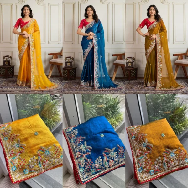A452300 space silk saree - High-Quality Fabric