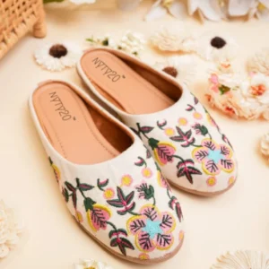 Handcrafted embroidery jutti soft sole multiple designs - High-Quality Fabric