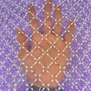 Heavy handwork imported net fabric - High-Quality Fabric