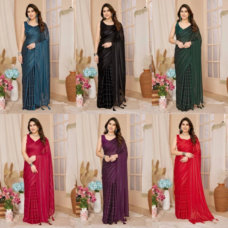 Vibrant ready to wear saree inspired by Tanya Mittal collection