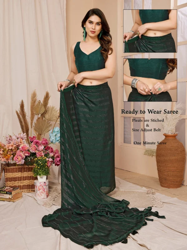 Vibrant ready to wear saree inspired by Tanya Mittal collection