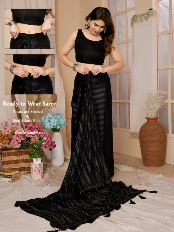 Vibrant ready to wear saree inspired by Tanya Mittal collection