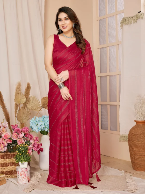 Vibrant ready to wear saree inspired by Tanya Mittal collection