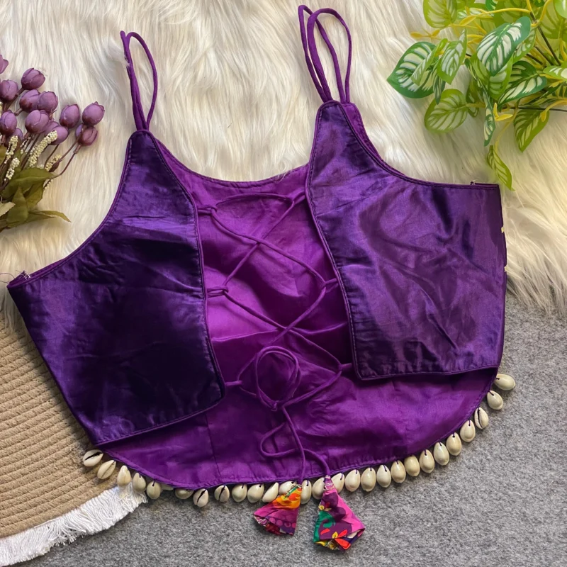 Navrang Kediyu crepe gajji silk blouse Navratri special embroidered backless top