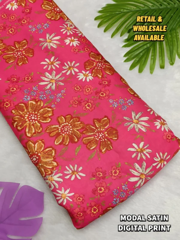 New Ajrakh digital print on Modal satin fabric