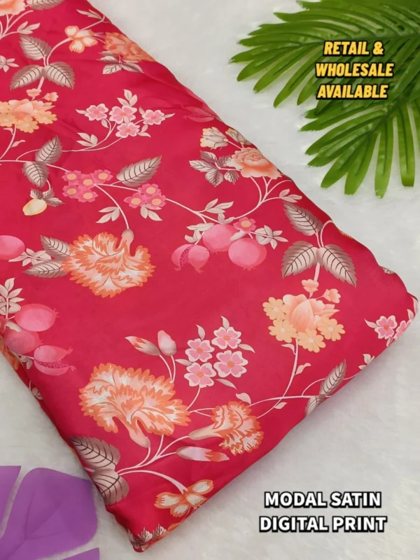 New Ajrakh digital print on Modal satin fabric