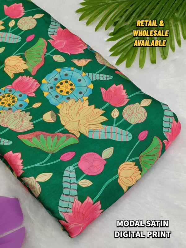 New Ajrakh digital print on Modal satin fabric