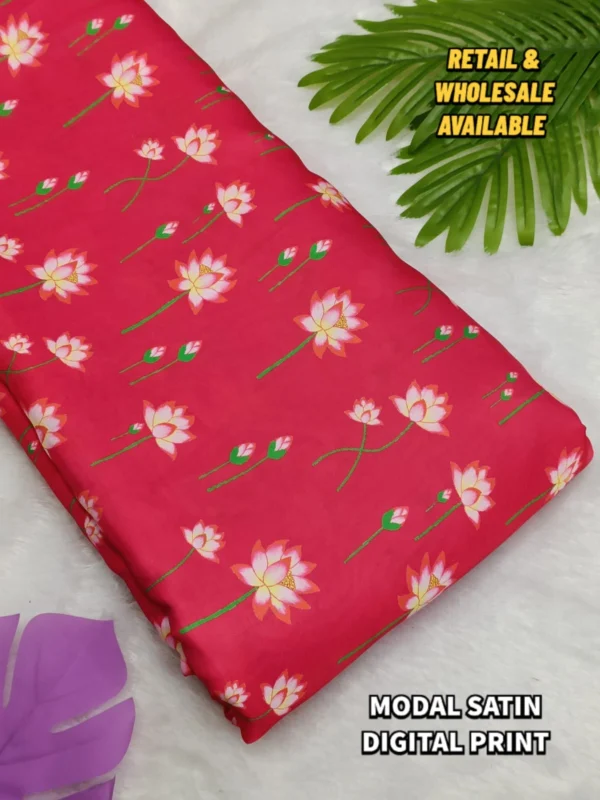 New Ajrakh digital print on Modal satin fabric