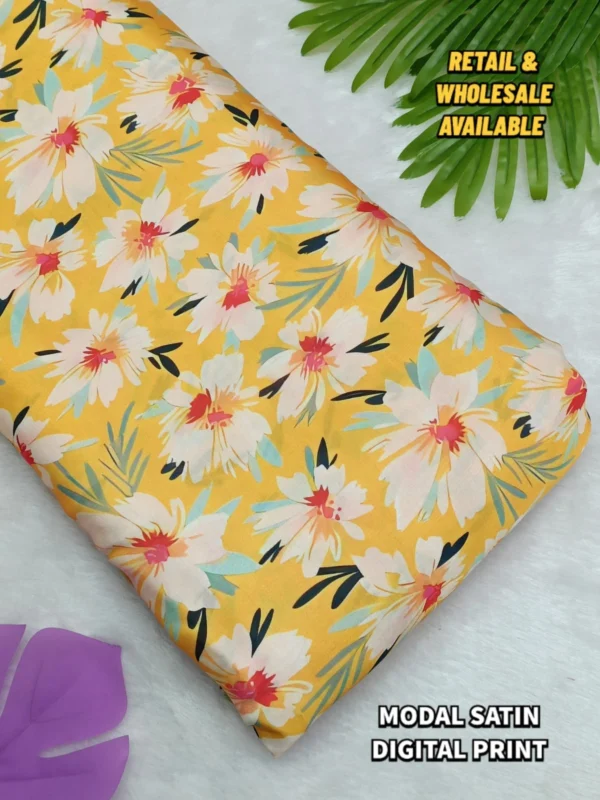 New Ajrakh digital print on Modal satin fabric