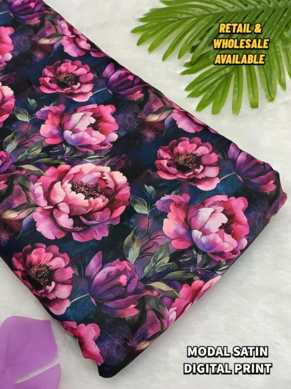 New Ajrakh digital print on Modal satin fabric