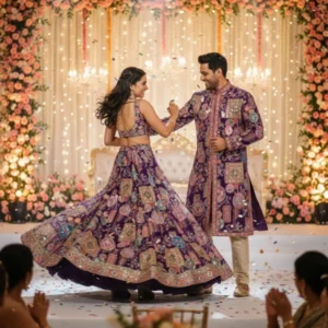 Pure chinnon position embroidery on print - High-Quality Fabric