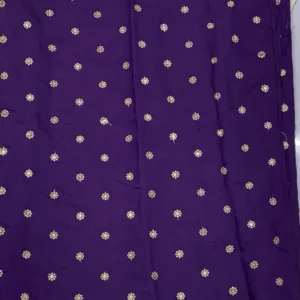 Roman silk soft fabric with zari and sequins work embroidery butties - High-Quality Fabric
