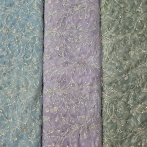 Soft butterfly net fabric with beads handwork buy online - High-Quality Fabric
