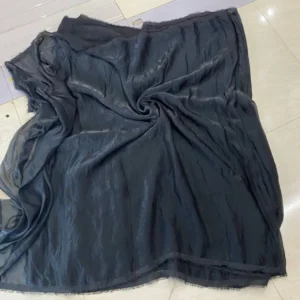 Black colour space silk plain fabric 44 inch - High-Quality Fabric