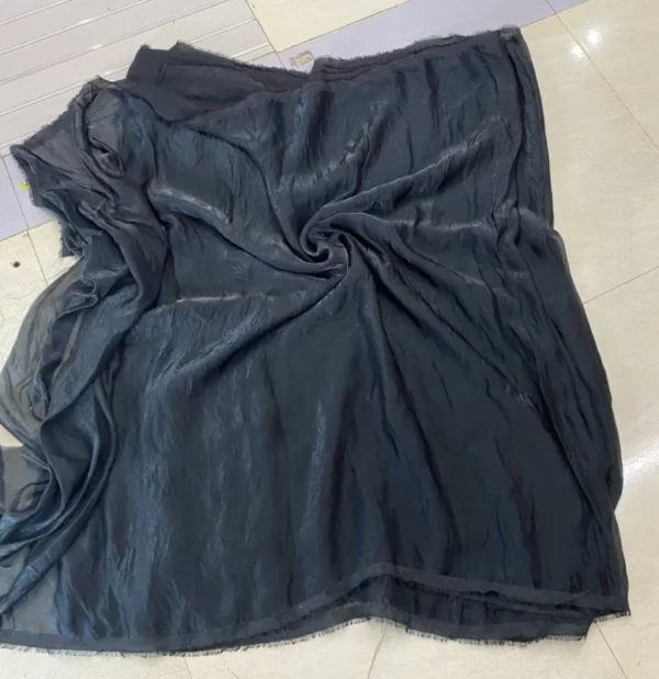 Black colour space silk plain fabric 44 inch - High-Quality Fabric