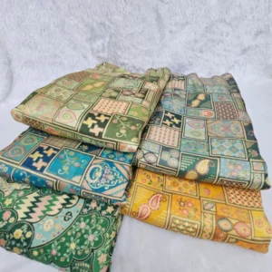 Premium dola silk jacquard position print fabric 448243 - High-Quality Fabric