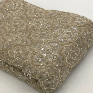 Pure dyeable butterfly net heavy cut dana hand work fabric - High-Quality Fabric