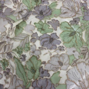Soft tabby silk position print embroidery work sale - High-Quality Fabric
