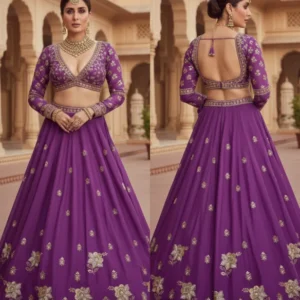Space silk handwork beads daman fabric for lehenga choli - High-Quality Fabric