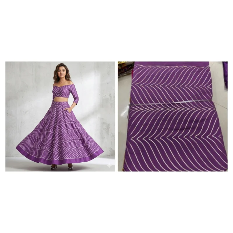 Premium roman silk gota patti work fabric 448243 8211 200m - High-Quality Fabric