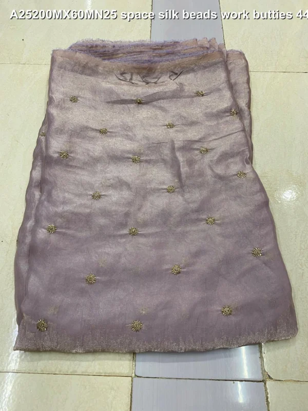 Bollywood glamour space silk fabric with beads butties kareena kapoor gown style - High-Quality Fabric