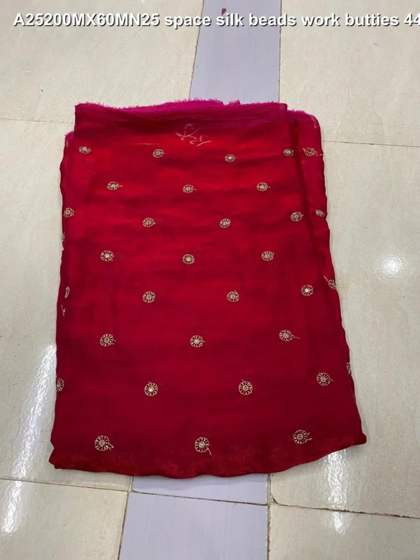 Bollywood glamour space silk fabric with beads butties kareena kapoor gown style - High-Quality Fabric