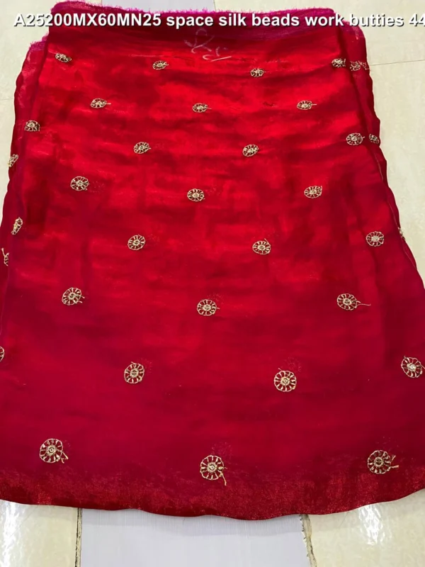 Bollywood glamour space silk fabric with beads butties kareena kapoor gown style - High-Quality Fabric