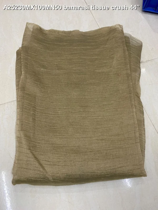 Royal banarasi tissue crush fabric for lehenga choli - High-Quality Fabric