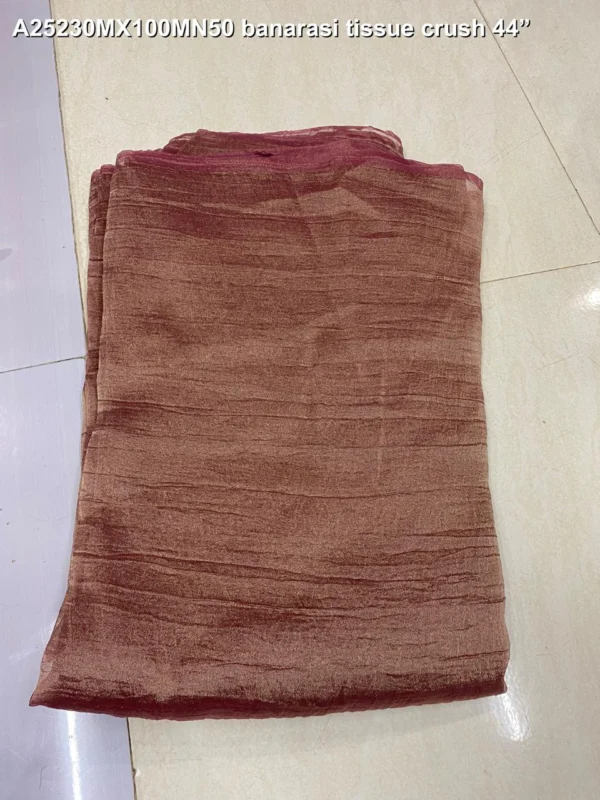 Royal banarasi tissue crush fabric for lehenga choli - High-Quality Fabric