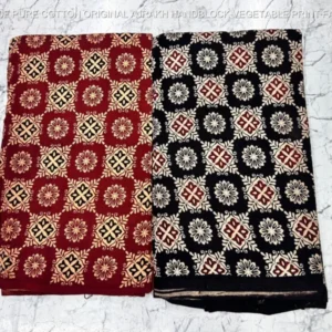 Ajrakh hand block print pure cotton fabric buy online - High-Quality Fabric